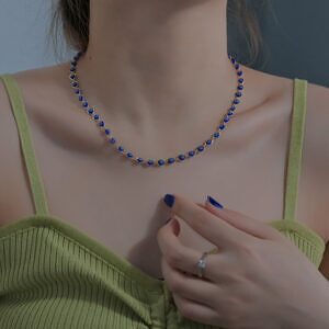 Eyes Color Blue forgyldt halskæde
